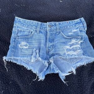 Low rise blue Jean shorts
